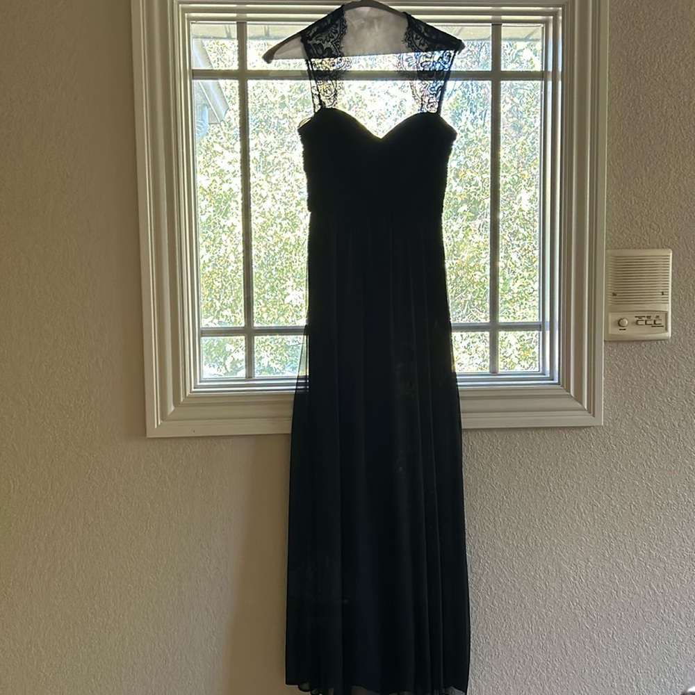 Black lace formal dress
